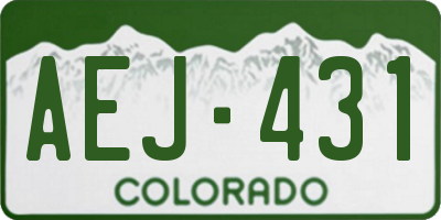 CO license plate AEJ431