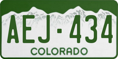 CO license plate AEJ434
