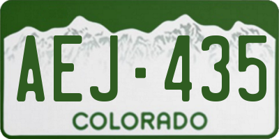 CO license plate AEJ435