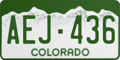 CO license plate AEJ436