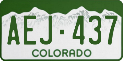CO license plate AEJ437