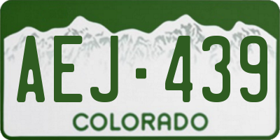 CO license plate AEJ439