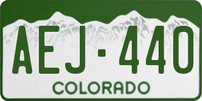 CO license plate AEJ440