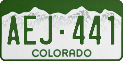 CO license plate AEJ441