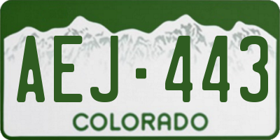 CO license plate AEJ443