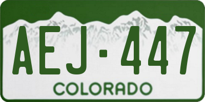 CO license plate AEJ447
