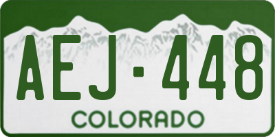 CO license plate AEJ448