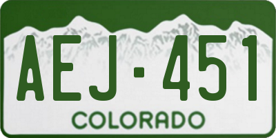 CO license plate AEJ451