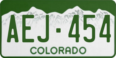 CO license plate AEJ454