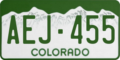 CO license plate AEJ455