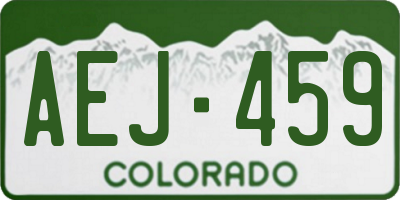 CO license plate AEJ459