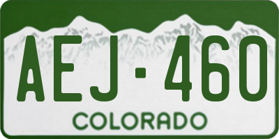 CO license plate AEJ460