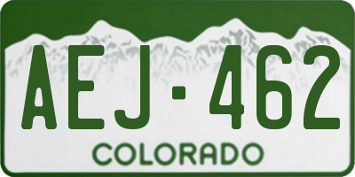CO license plate AEJ462