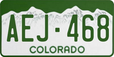 CO license plate AEJ468