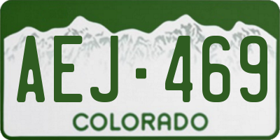 CO license plate AEJ469