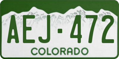 CO license plate AEJ472