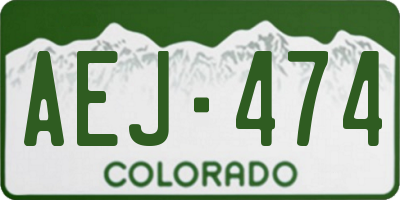 CO license plate AEJ474