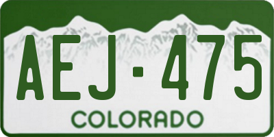 CO license plate AEJ475