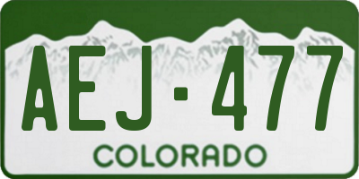 CO license plate AEJ477