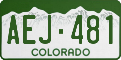 CO license plate AEJ481