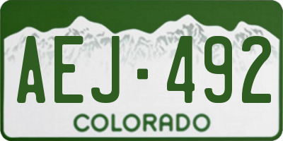 CO license plate AEJ492