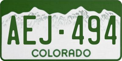 CO license plate AEJ494
