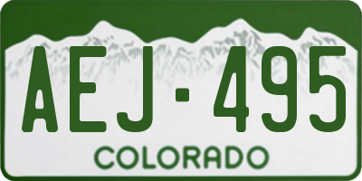 CO license plate AEJ495