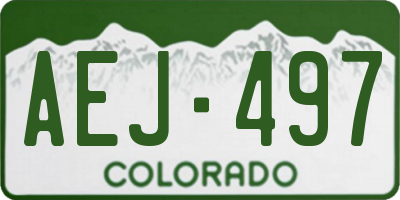 CO license plate AEJ497