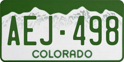 CO license plate AEJ498