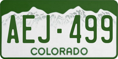 CO license plate AEJ499