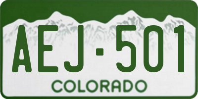 CO license plate AEJ501
