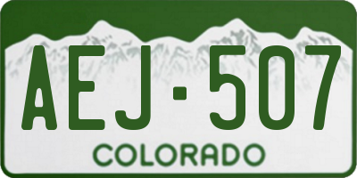 CO license plate AEJ507