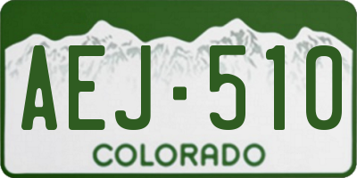 CO license plate AEJ510