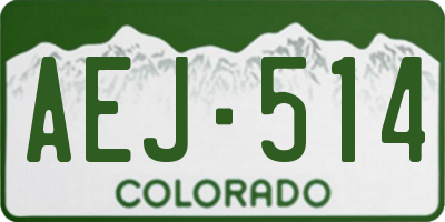 CO license plate AEJ514