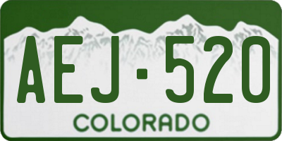 CO license plate AEJ520