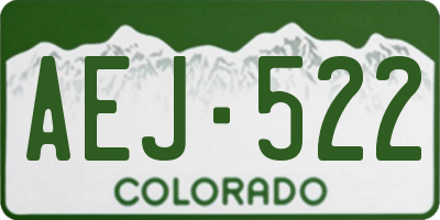 CO license plate AEJ522
