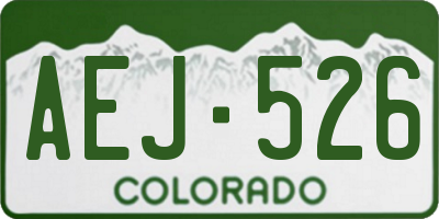CO license plate AEJ526