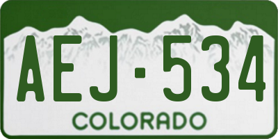 CO license plate AEJ534