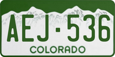 CO license plate AEJ536