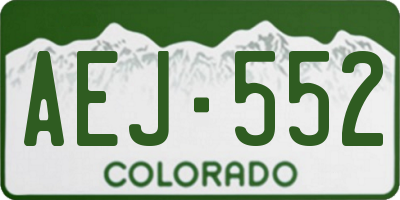 CO license plate AEJ552