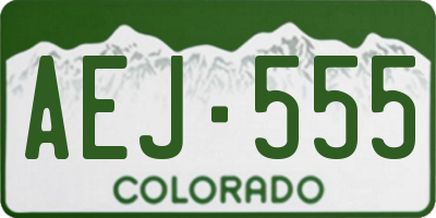 CO license plate AEJ555