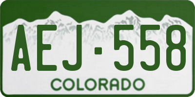 CO license plate AEJ558
