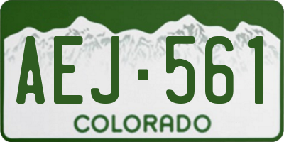 CO license plate AEJ561