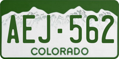 CO license plate AEJ562