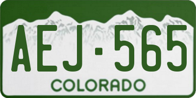 CO license plate AEJ565