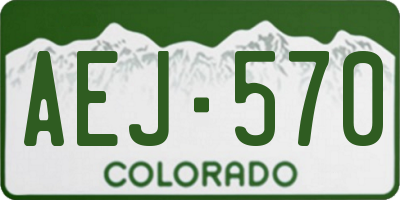 CO license plate AEJ570