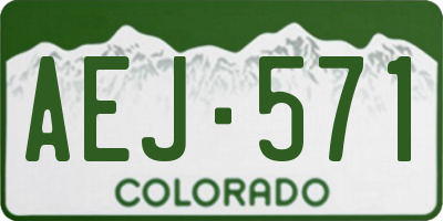 CO license plate AEJ571