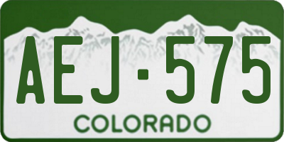 CO license plate AEJ575