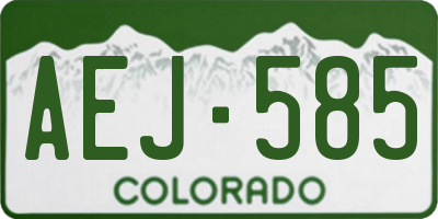 CO license plate AEJ585