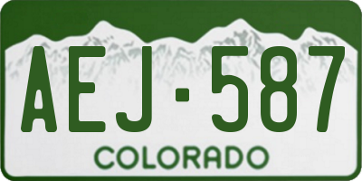 CO license plate AEJ587